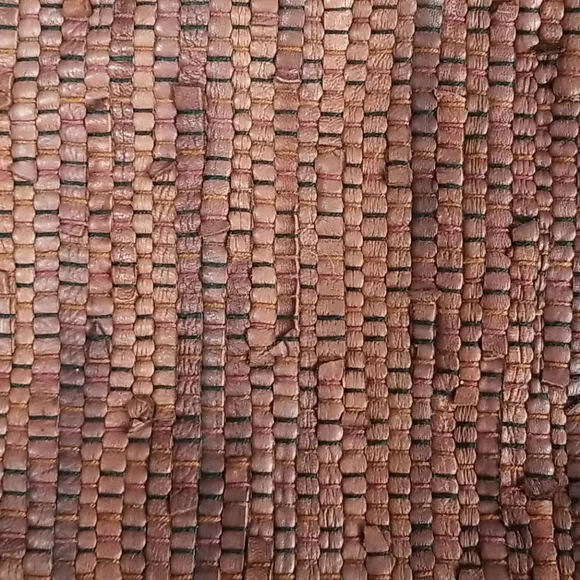 Vintage Rare handmade Roberto Desiderio brown woven leather bag